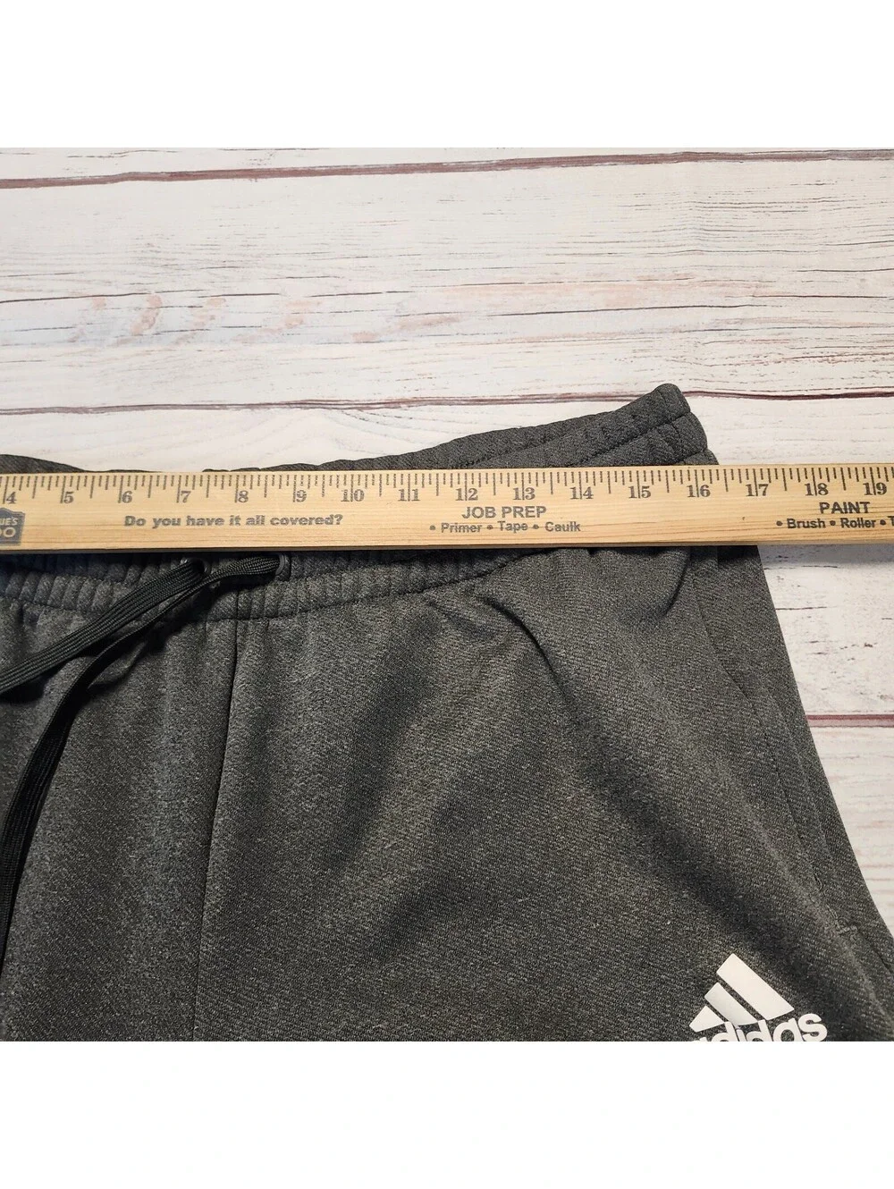 Adidas Gray Sweatpants with Drawstring Waist Size L